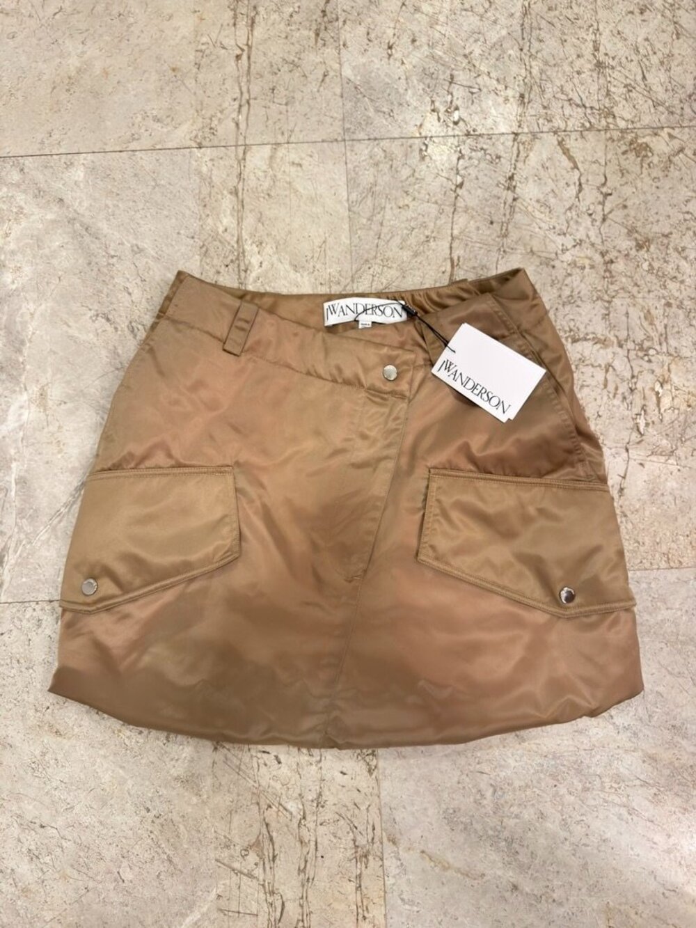 JW Anderson Padded Cargo Mini Skirt Beige NWT SIze 6